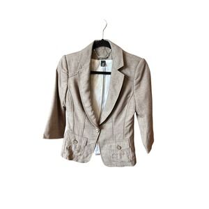 Tailored Blazer Jacket Women's Neutral Career Business Chic Minimalist‎